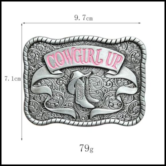 Western Cowboy Belt Buckle Zinc Alloy 3.8x2.8 Inches main image 6